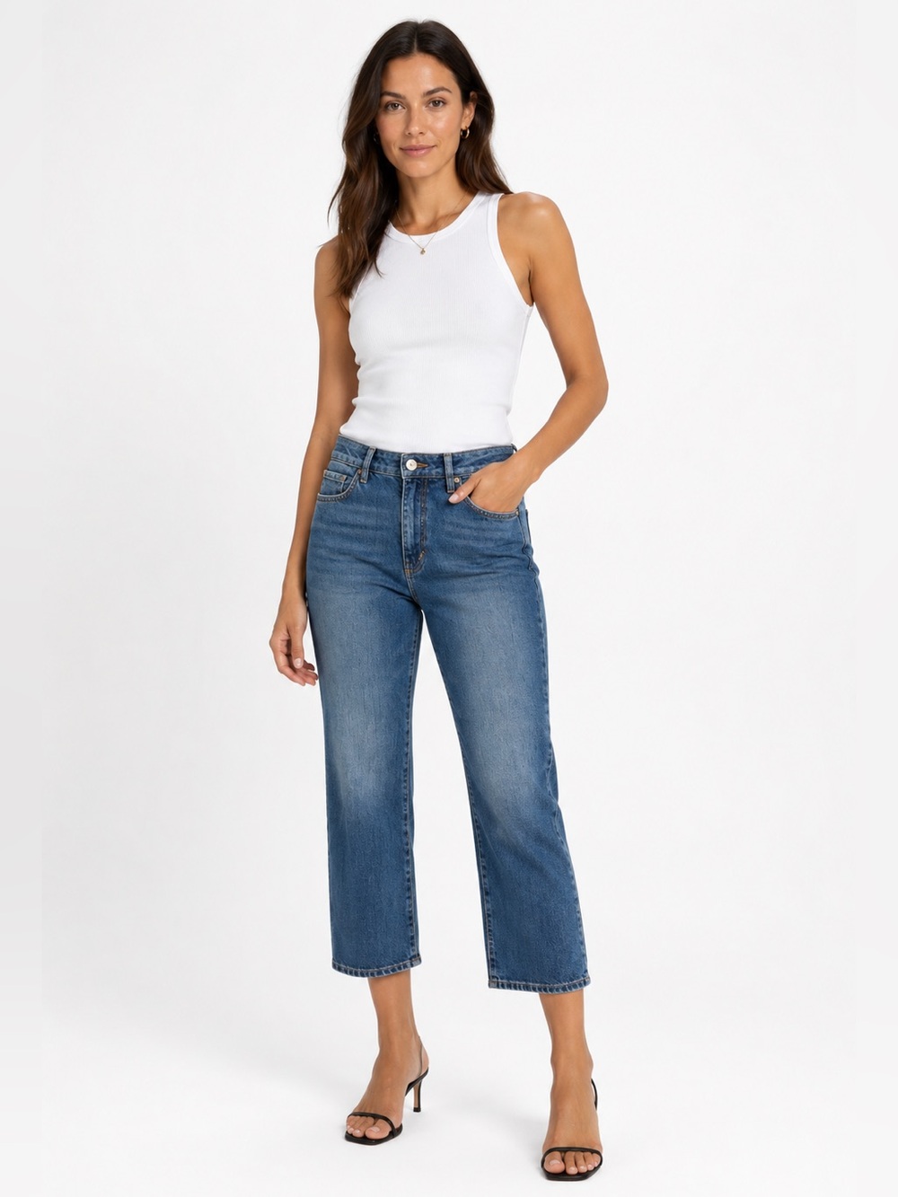 Urban Outfitters ($99) BDG High-Rise Straight-Leg Cropped Jeans - W 14 R 11 I 26